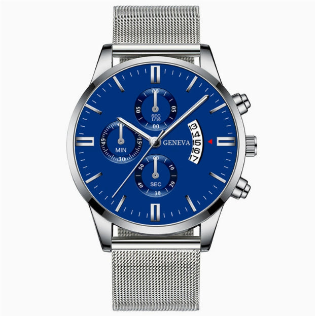 Mens Business Luxury Watches For Men Mesh Band Quartz Watch