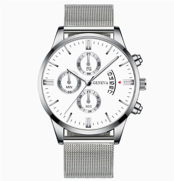 Mens Business Luxury Watches For Men Mesh Band Quartz Watch