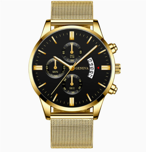 Mens Business Luxury Watches For Men Mesh Band Quartz Watch