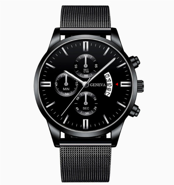 Mens Business Luxury Watches For Men Mesh Band Quartz Watch